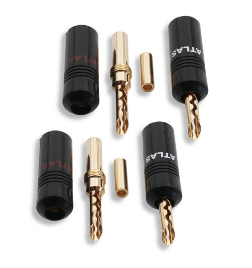 Atlas Z-plug Achromatic - wtyk banan zaciskany 4 szt.