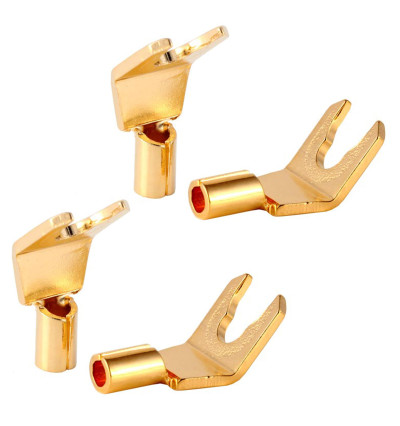 Atlas OFC Spade Plug - wtyki widłowe zaciskane 4 szt.