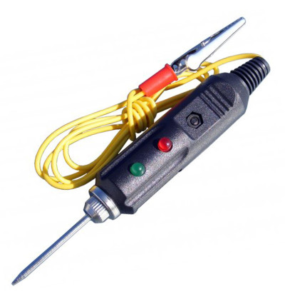 Tester napięcia 6-12-24V DC i ciągłości obwodu z buzerem i LED