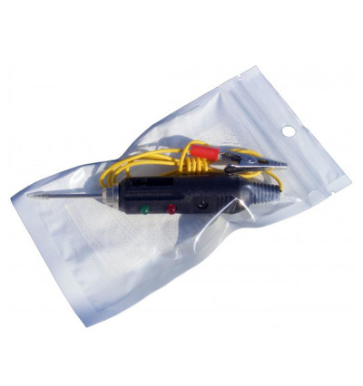 Tester napięcia 6-12-24V DC i ciągłości obwodu z buzerem i LED