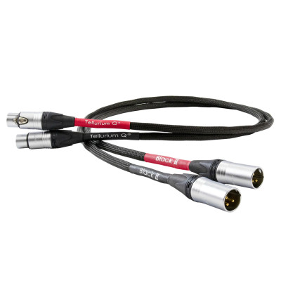 Tellurium Q Black II XLR - Para zbalansowanych kabli interkonekt XLR