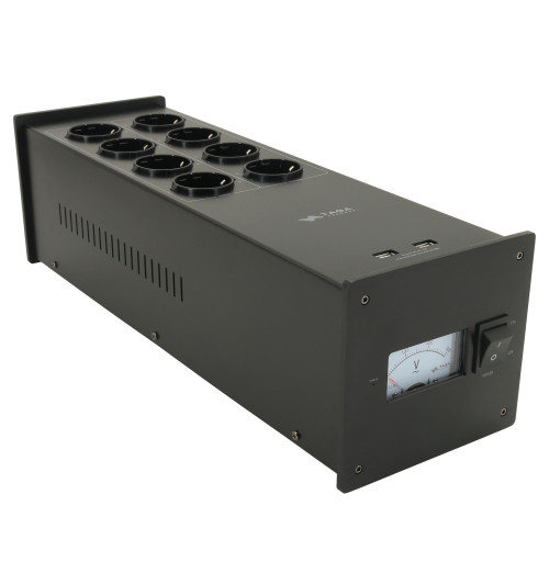 Taga Harmony PF-1000LPS - Filtr zasilania / listwa zasilająca 8 gniazd + 2 USB