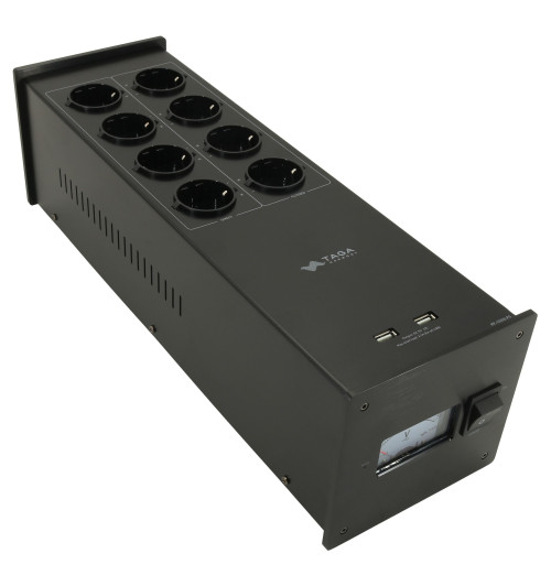 Taga Harmony PF-1000LPS - Filtr zasilania / listwa zasilająca 8 gniazd + 2 USB