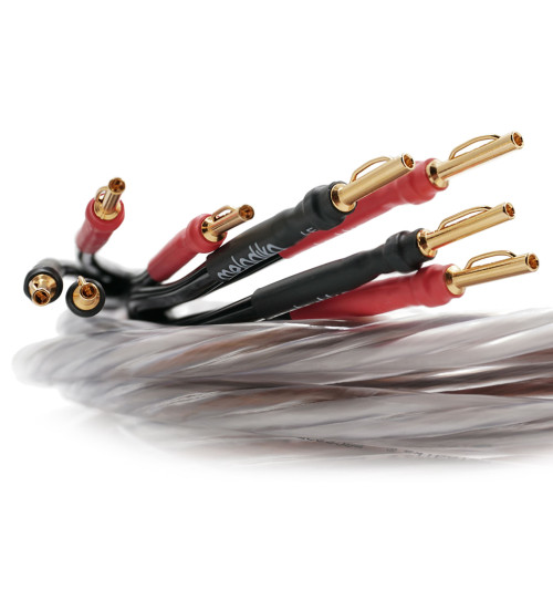 Melodika BSBA225xx Brown Sugar - Komplet konfekcjonowanych kabli głośnikowych z Solid Grip bi-amp OFC 6N