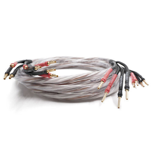 Melodika BSBA225xx Brown Sugar - Komplet konfekcjonowanych kabli głośnikowych z Solid Grip bi-amp OFC 6N