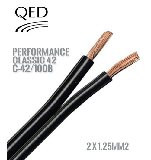 Kabel głośnikowy QED PERFORMANCE C-42/100B - 2 x 1.25mm2