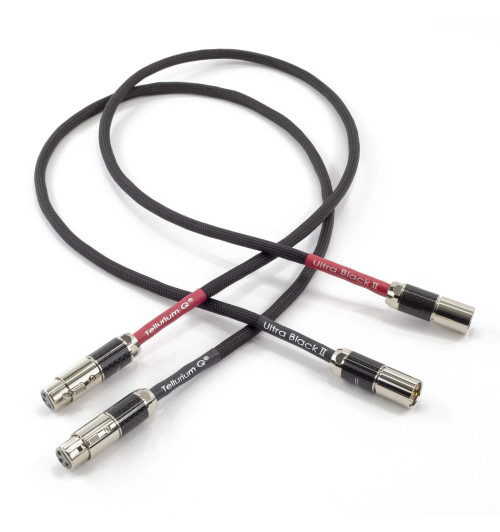 Tellurium Q Ultra Black II XLR - Para zbalansowanych kabli interkonekt XLR 1m