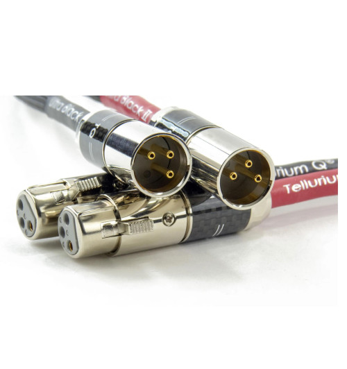 Tellurium Q Ultra Black II XLR - Para zbalansowanych kabli interkonekt XLR 1m