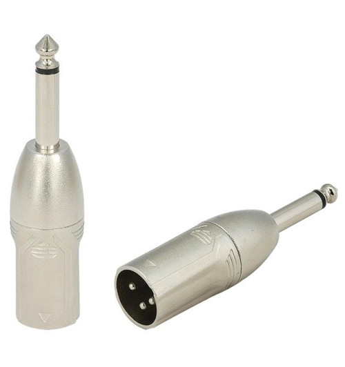 Roxtone RA2XMJM - przejściówka XLR męski - Jack 6,3 mm mono