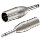 Roxtone RA2XMJM - przejściówka XLR męski - Jack 6,3 mm mono