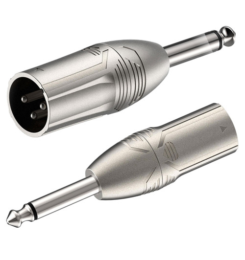 Roxtone RA2XMJM - przejściówka XLR męski - Jack 6,3 mm mono