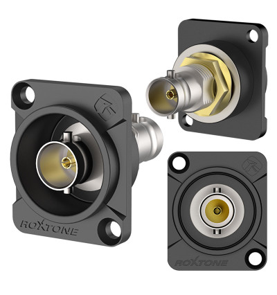 Roxtone RAB75D-B - gniazdo tablicowe dwustronne typu BNC