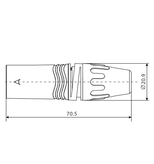 Wtyk XLR na kabel Roxtone XM3BG | AVstore.pl