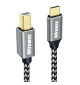 Kabel USB-B do USB-C z oplotem - WireWay WW332101 - 1m