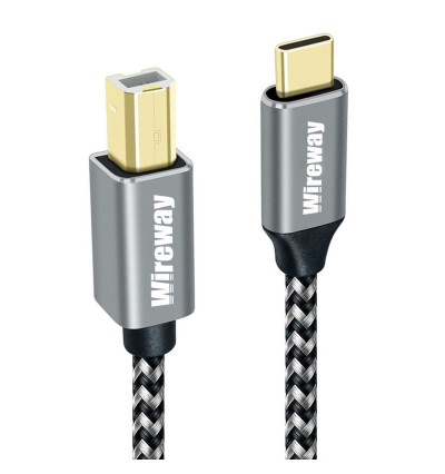 Kabel USB-B do USB-C z oplotem - WireWay WW332103 - 3m