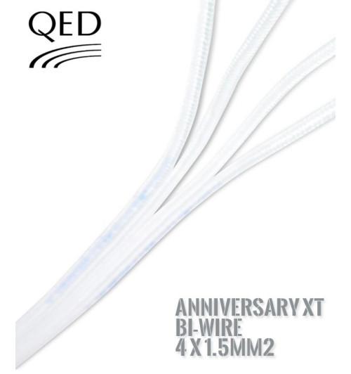 Kabel głośnikowy QED SILVER ANNIVERSARY XT BI-WIRE 4x1.5mm2