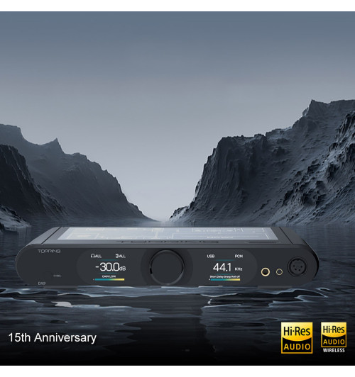 Topping DX9 15th Anniversary - Wzmacniacz słuchawkowy Hi-Res z przetwornikiem DAC i Bluetooth 5.1