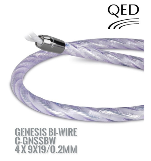 Kabel głośnikowy QED GENESIS BI-WIRE C-GNSSBW 4x9x19/0.2 [1 m.b]