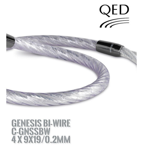 Kabel głośnikowy QED GENESIS BI-WIRE C-GNSSBW 4x9x19/0.2 [1 m.b]