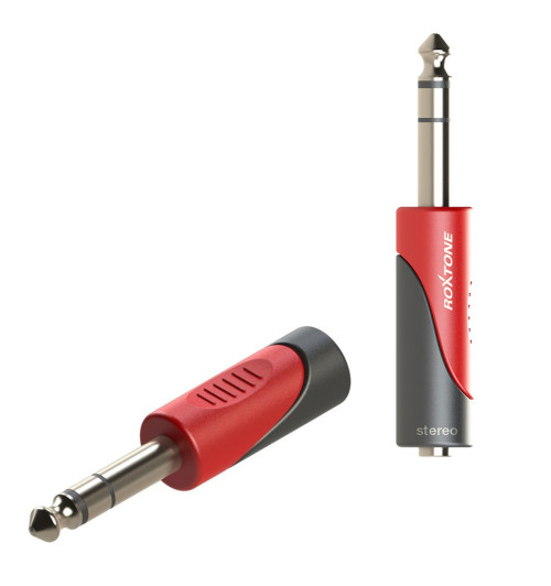 Roxtone RPAN240 - Redukcja przejściówka wtyk Jack 6.3mm stereo - gniazdo 3.5mm stereo