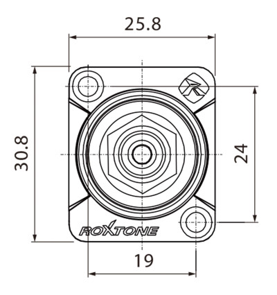 Gniazdo typu RCA Roxtone RF2D-B-R | AVstore.pl