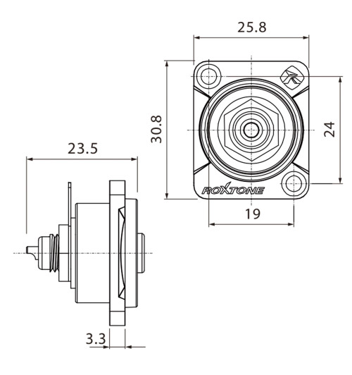 Gniazdo typu RCA Roxtone RF2D-B-R | AVstore.pl