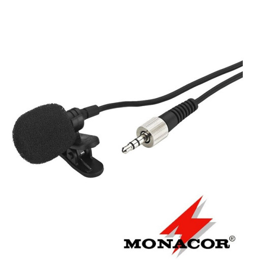 Elektretowy mikrofon krawatowy Monacor ECM-821LT