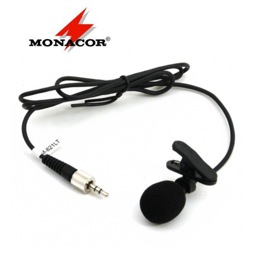 Elektretowy mikrofon krawatowy Monacor ECM-821LT