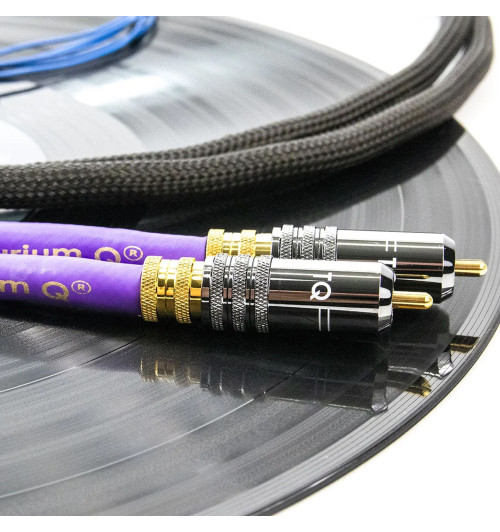 Tellurium Q Black II Turntable RCA - Kabel gramofonowy 2x RCA - 2x RCA z uziemieniem 1,5m