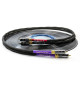 Tellurium Q Black II Turntable RCA - Kabel gramofonowy 2x RCA - 2x RCA z uziemieniem 2,5m