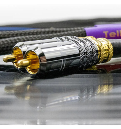 Tellurium Q Black II Turntable RCA - Kabel gramofonowy 2x RCA - 2x RCA z uziemieniem 2,5m