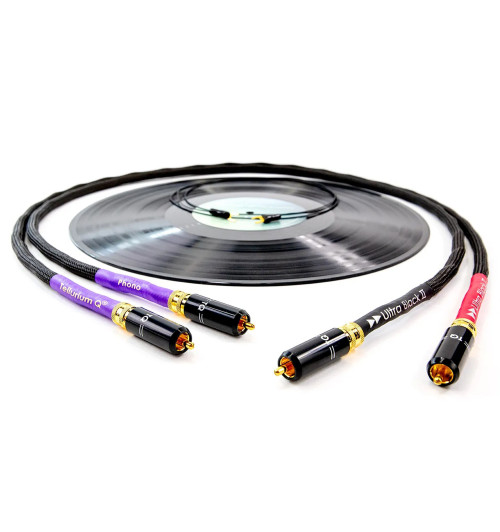 Tellurium Q Ultra Black II Turntable RCA - Kabel gramofonowy 2x RCA - 2x RCA z uziemieniem