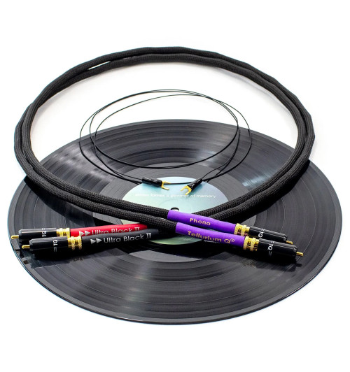 Tellurium Q Ultra Black II Turntable RCA - Kabel gramofonowy 2x RCA - 2x RCA z uziemieniem