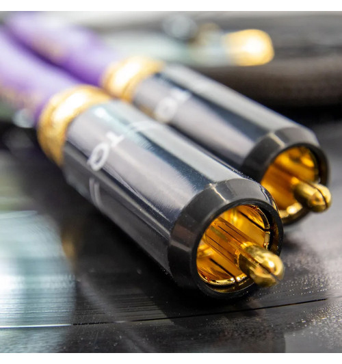 Tellurium Q Ultra Black II Turntable RCA - Kabel gramofonowy 2x RCA - 2x RCA z uziemieniem