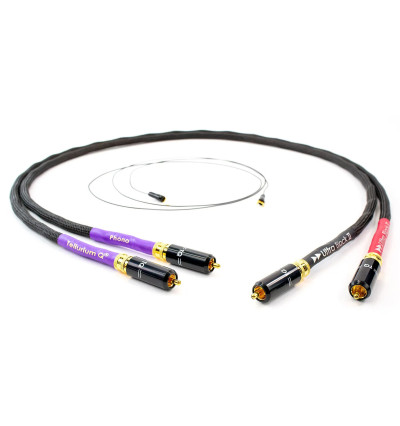 Tellurium Q Ultra Black II Turntable RCA - Kabel gramofonowy 2x RCA - 2x RCA z uziemieniem