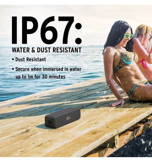 Klipsch Detroit - Przenośny wodoodporny głośnik bezprzewodowy Bluetooth 5.3