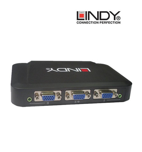 Switch (przełącznik) VGA + audio (D-sub) Lindy 32529