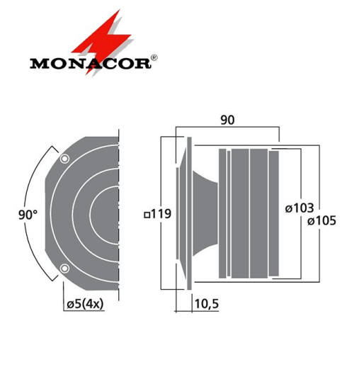 Głośnik pierścieniowy PA MONACOR MHD-540