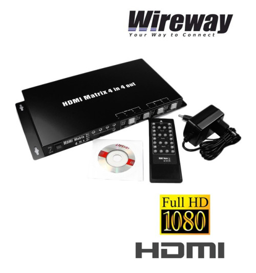 Matrix HDMI 4/4 Professional 6,75Gbps 1.4a Wireway WW553010
