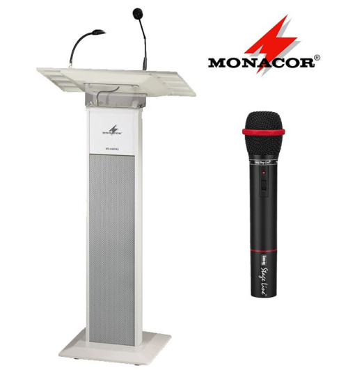Przenośna mównica z mikrofonem MONACOR ETS-840TXS