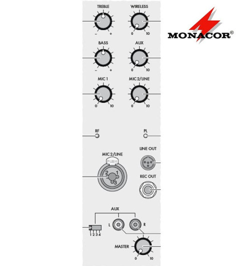 Przenośna mównica z mikrofonem MONACOR ETS-840TXS