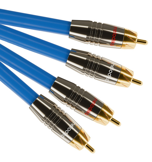 Melodika SB2R Sky Blue - Kabel interkonekt audio 2 RCA - 2 RCA (Cinch)