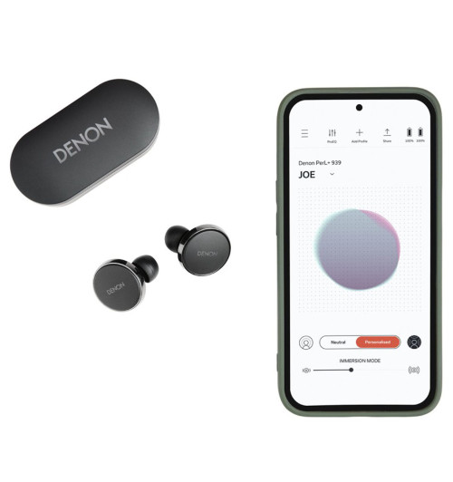 Denon PerL Pro - Bezprzewodowe słuchawki dokanałowe Bluetooth 5.3 z ANC