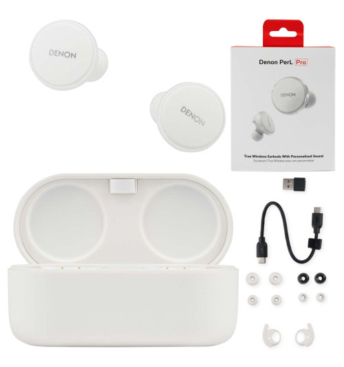 Denon PerL Pro - Bezprzewodowe słuchawki dokanałowe Bluetooth 5.3 z ANC