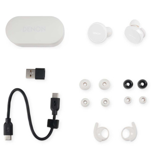 Denon PerL Pro - Bezprzewodowe słuchawki dokanałowe Bluetooth 5.3 z ANC