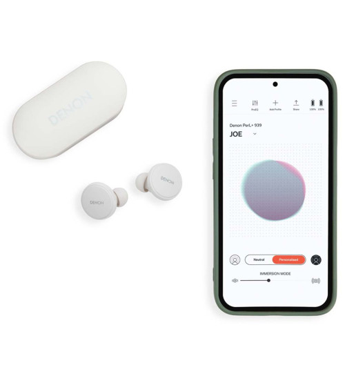 Denon PerL Pro - Bezprzewodowe słuchawki dokanałowe Bluetooth 5.3 z ANC