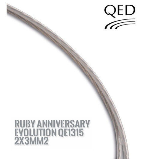 Kabel głośnikowy QED RUBY Anniversary Evolution QE1315 - 2x3mm2