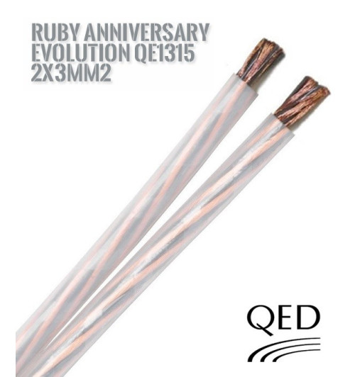 Kabel głośnikowy QED RUBY Anniversary Evolution QE1315 - 2x3mm2