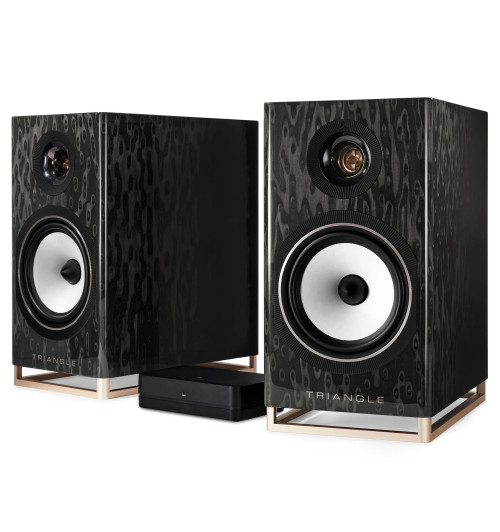 Triangle Capella - Aktywne kolumny podstawkowe z Bluetooth 5.0 aptX, Wi-Fi, WiSA + Stereo HUB