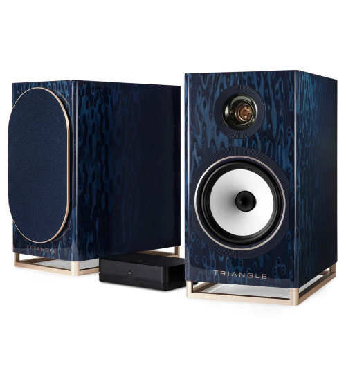 Triangle Capella - Aktywne kolumny podstawkowe z Bluetooth 5.0 aptX, Wi-Fi, WiSA + Stereo HUB